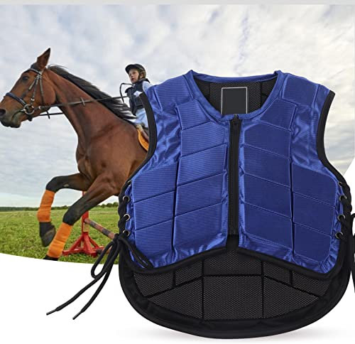 Cyrank Gilet équestre pour Enfants, Gilet De Protection équestre Rembourré en Mousse De Nylon équitation Corps Protecteur Fermeture éclair Protecteur Gilet De Vitesse Gilet De Sécurité De Formation