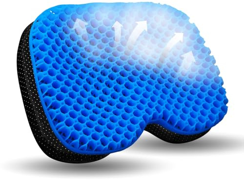 NEW-Vi Anti-Slip Kayak Seat Cushion - Waterproof Thicken Gel Boat Kayak Canoe Rowing Stadium Pad for Sit in Kayak Chair Lifetime Kayak Accessories Equipment Gear for Fishing Kayak (Blue)