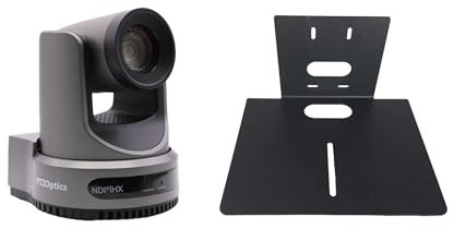 PTZOptics Move SE SDI/HDMI/USB/IP PTZ Camera with 30x Optical Zoom (Gray) (PT30X-SE-GY-G3) + Universal Wall Mount (Black)