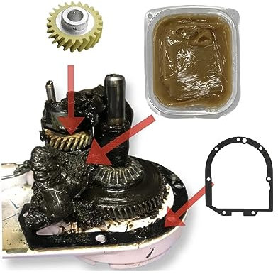 Welikekitchen Kit de reparación para robot de cocina KitchenAid, compuesto por engranaje, junta, grasa para engranajes