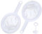 2-Pack Long Handle Fine Sieve with 1 Piece Filter Press Attachment, Fine Mesh Strainer, Mesh Kitchen Strainer, Fine Mesh Sieve Plastic, Household Sieve
