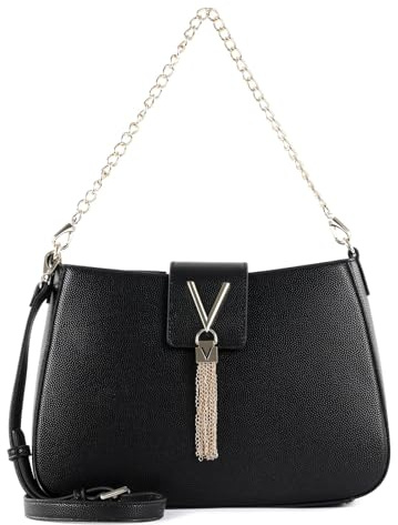 Valentino Umhängetasche Schultertasche Divina Hobo Bag Nero/Gold schwarz