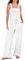 Playsuit - Salopette da lavoro da donna, in cotone, con chiusura lampo, con tasche, vestibilità larga, con lacci, pantaloni per il tempo libero, pantaloni estivi, bianco, XL