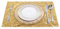 Anevous 6er Set Pailletten Platzsets,30 x 45cm Rechteckige Abwaschbar Tischsets,Abwischbar Platzset,Hitzebeständig Platzdeckchen,Tischuntersetze für Küche,drinnen und draußen,Gold
