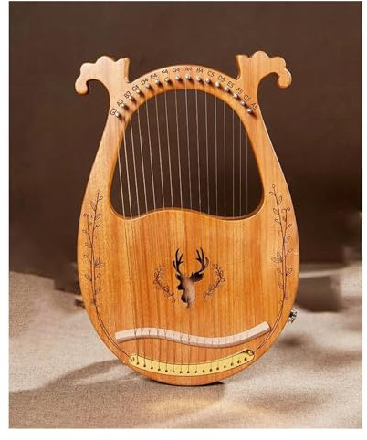 harfe 16 Saiten Holz Mahagoni Harfe Musikinstrument Mit Stimmwerkzeug