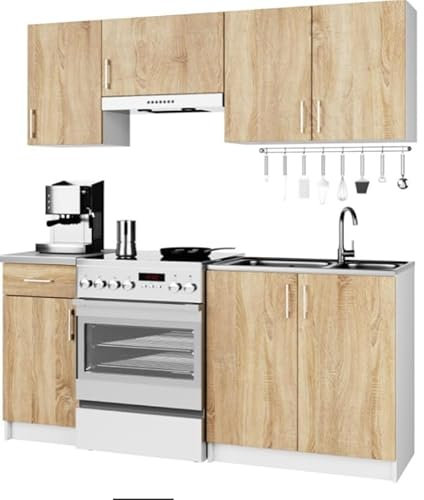 BDW Küche 180 cm Küchenzeile Küchenblock