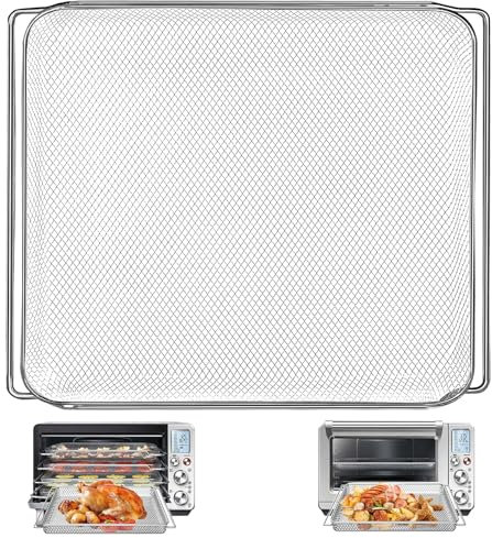 GWY Smart Oven Accessories for Breville BOV900BSS BOV950BSS Smart Oven Air Fryer Pro, 16.5D x 11.8W x 0.5H Steel Dehydrate Mesh Baskets