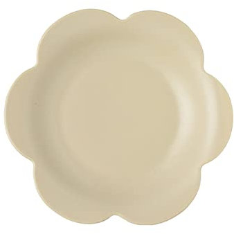 9 Pouces Tournesol Mat en céramique/pâtes/Fruits/apéritif/Dessert Plats Assiettes de Vacances Assiettes de noël-Beige/Blanc (Beige 9 Pouces)