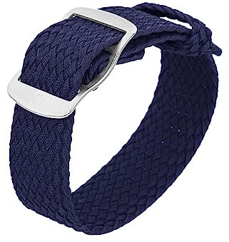 WOONEKY Correa De Reloj De Nailon Cómoda Para Reloj Inteligente, Adecuada Para Uso Diario, Piel Agradable, Color Azul Marino, Tamaño 20mm, Diseño Resistente Para Hombres y Mujeres