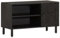 OHOOWOO Meuble TV Noir 80x31x46 cm Bois Massif de manguier,Meuble TV Bois Massif Noir Industriel avec Rangement 80 cm Meubles TV