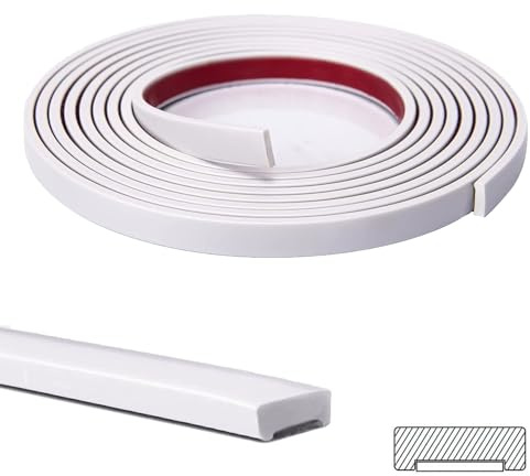 Trim Flexible Tile Edging Strip Self-Adhesive Wall | PVC, Molding White Backsplash,Tile Floor Edge Moulding Trim for Furniture Mirror Panel Cabinet Wall