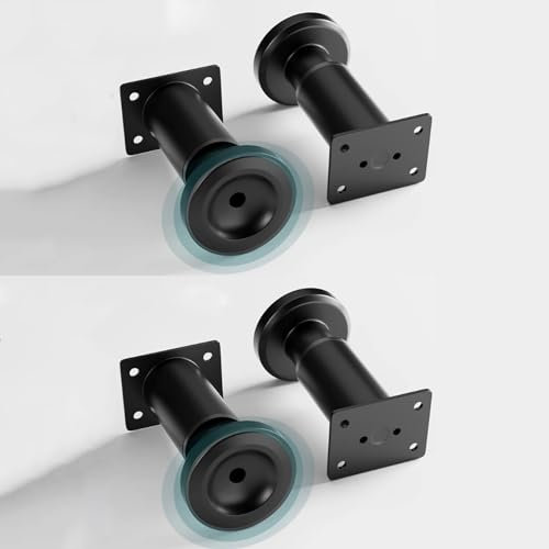 RAABYU Lot de 4 Pieds de Meubles réglables en Hauteur pour Placard de Cuisine, canapé, Table Basse, canapé, 8 cm