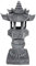 Veesper Japanese Pagoda Lantern 4.8x4.8x12in Waterproof Solar Powered Stone Statue for Garden Patio Lawn Yard, Outdoor Japanese Garden Decor and Zen Landscape Ornament