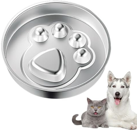 Langsamer Futterspender für Hunde, Anti-Schling-Napf für langsames Fressen, Lebensmittel aus Edelstahl, rutschfest, Zubehör für Haustiere, geeignet für Hunde aller Größen