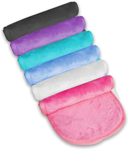 VACUBXBY Lot de 6 gants de toilette en flanelle réutilisables pour femmes, enfants, adultes, spa, sport, beauté - 40 x 20 cm