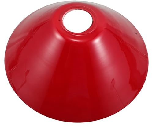 MOLUCKFU Roter Bankerlampenschirm aus Glas mit Glockenform Allgemein Passend für E27 Hitzebeständig für Schreibtischlampen im Vintage Stil
