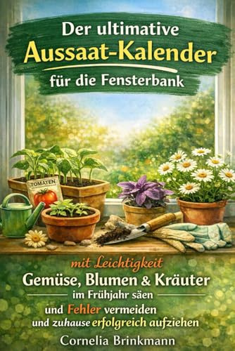 Wann säe ich was vor? Der ultimative Aussaat-Kalender für die Fensterbank: mit Leichtigkeit Gemüse, Blumen & Kräuter im Frühjahr säen, Fehler vermeiden und voller Freude zuhause erfolgreich aufziehen