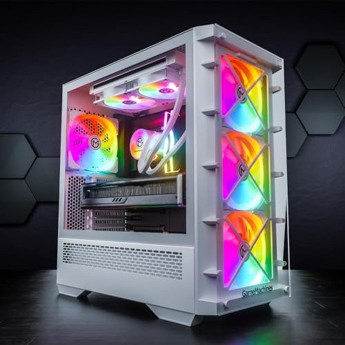 GameMachines Storm Snow Edition - Gaming PC - Wasserkühlung - AMD Ryzen 7 5700X - AMD Radeon RX 9060 XT 16GB -1000GB SSD - 32GB DDR4 (Nicht RGB) - ASUS ROG Strix Mainboard - WLAN - Windows 11 Pro