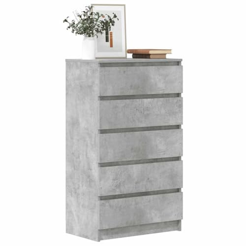 Generico Cassettiera Grigio Cemento 60x36x103 cm in Legno Multistrato,Buffet e credenze