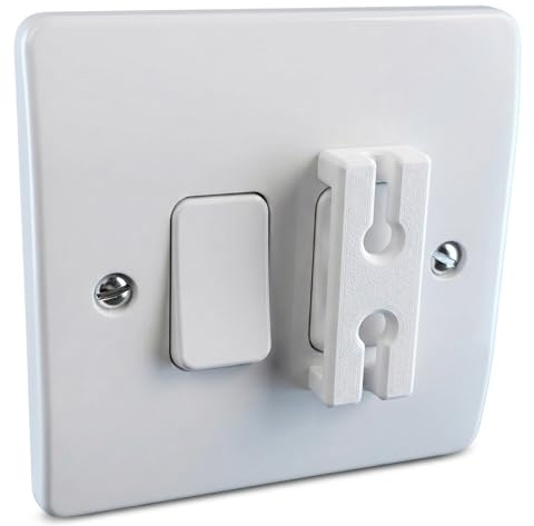 4-Pack Light Switch Guard Covers, Child Safety Switch Cover, UK Standard Single & Double Plate, Uses Adhesive No Drill, Baby Proof Light Switch Protector