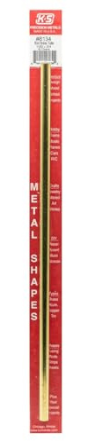 K&S 8134 Round Brass Tube, 11/32 OD x 0.014 Wall x 12 Long, 1 Tube, Made in USA
