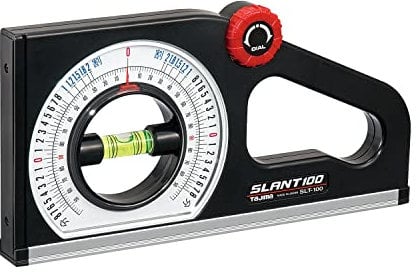 Tajima Winkelmesser/Neigungsmesser (drehbar gelagerter Libelle, Doppelskala für Winkel oder Neigung) – SLT100MY