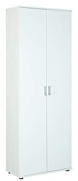 Inter Link - Armario multiusos - Armario de almacenaje - Armario multiusos - 2 puertas - Anchura:70cm - Profundidad: 34 cm - Altura: 190 cm - incl. 5 estantes - Melamina - Arconati - Blanco