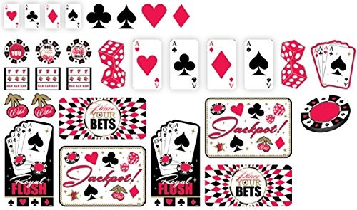 US-Way e.K. Casino Komplett Party-Set Deluxe American Party Dekoration Casino Las Vegas Premium Decorations