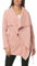 Malito Damen Mantel kurz mit Wasserfall-Schnitt | Trenchcoat mit Gürtel | weicher Dufflecoat | Parka - Jacke 3041 (rosa)