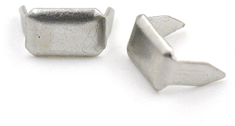 hanhanlop 200 Pcs Leder Heftklammern gurthalteband Halter Kupfer für Gürtel Clip Keeper Lederwaren Heftung Metall 7,5 x 4.7 mm Nickel