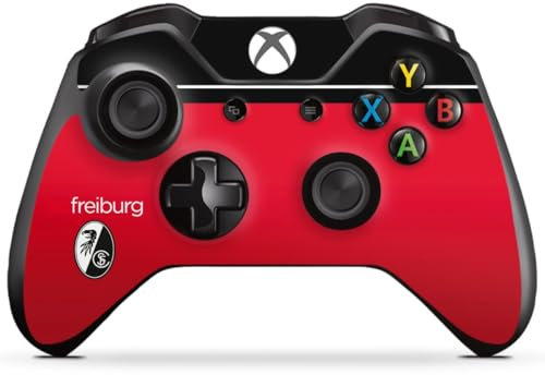 DeinDesign Skin kompatibel mit Microsoft Xbox One Controller Folie Sticker SC Freiburg Offizielles Lizenzprodukt Logo