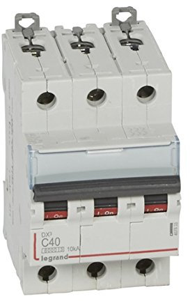 Legrand 007669 - Disjoncteur magnéto-therm DX 4500 - Lexic à vis - 3P 40A courbe C 230V