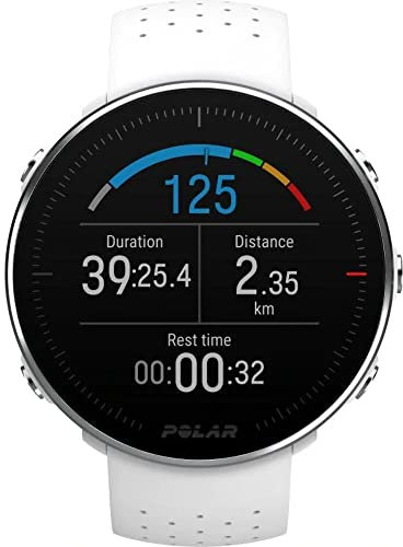 Polar Vantage M, Sportwatch per Allenamenti Multisport, Corsa e Nuoto, Impermeabile con GPS e Cardiofrequenzimetro Integrato, 46 mm, Unisex – Adulto, Bianco, M/L