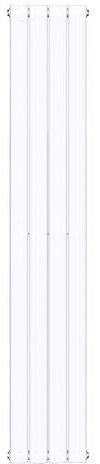 doporro Vertikal Badeizkörper Badheizung 160x30cm Weiß | Doppellagig Heizkörper Flachheizkörper Mittelanschluss | Flach Paneelheizkörper 920Watt