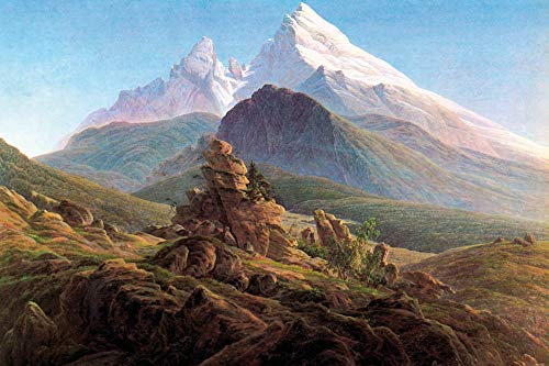1art1 Caspar David Friedrich XXL Poster Der Watzmann, Um 1824-1825 Plakat | Bild 120x80 cm