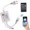 XUNATA RGB LED Bluetooth Streifen Controller, 220V-240V 750W 24 Tasten Remote Control Fernbedienung