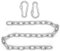 AMANKA 230kg Hängesessel Kette - 100cm Aufhängung - 2 Karabiner - für Schaukel Hängematte Boxsack