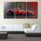 Leinwanddruck 3 Teiliges Wandbild-Formel 1 Rot Ferrari Bild Auf Leinwand 3 Teilig Leinwandbilder Wohnzimmer,Büro,Küche,Badezimmer,Schlafzimmer Deko Kreatives Geschenk 50X70Cmx3