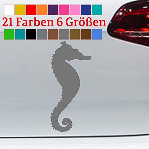 generisch Seepferdchen Aufkleber Seeratte Seepocke Freischwimmer Baywatch Seahorse Wasser in 6 Größen und 21 Farben