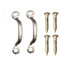 Dolls House Silver Cabinet Door D Handles Drawer Pulls Miniature 1:12 Scale
