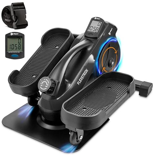 LifePro Under Desk Elliptical - Under Desk Pedal Exerciser to Strengthen Muscles and Build Cardiovascular Fitness - Stationary desk exercise equipment with LCD Monitor for Leg Recovery and Therapy