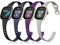 Getino Kompatibel mit Fitbit Sense Bänder, Fitbit Versa 3 Bänder für Damen und Herren, flexibles dünnes weiches Silikon, schmales Band für Versa 3 und Sense, groß schwarz/marineblau/pflaume/grau