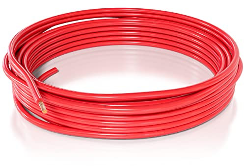SCHWARZBERG Fahrzeugleitung Fly -versch. Größen verfügbar- 16mm² 10m-Ring rot | KFZ Kabel | Litze | Batteriekabel | Aderleitung flexibel | Einzelader | Litzenkabel | Kupferkabel 16mm2