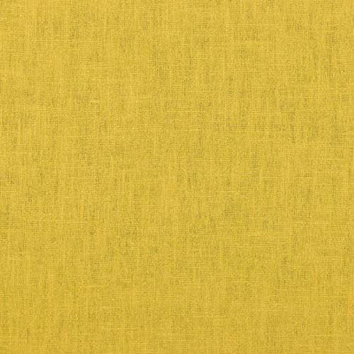 Hans-Textil-Shop Stoff Meterware Uni Ocker 100% Leinen - 1 Meter, Leinenstoff, Kleider, Hose, Rock, Bluse, Hemd, Vorhänge, Kissen, Tischdecken