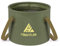 HIKENTURE Outdoor Faltschüssel 10L/15L/20L, Faltbarer Eimer Camping, Falteimer aus Langlebigem Planen Gewebe, Als Waschschüssel, Spülschüssel, Spülwanne, Angel Eimer für Spülen (20L, Army green)-B2