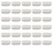 30 Stück Haarverlängerung Clips für Perücken Haar Extensions Klips 28mm U-Form Snap on Wig Clips mit Silikon Rückseite (Blond)