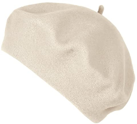 Van Der Rich ® - Französische Klassische Baskenmütze Barett - Damen (Beige, One Size)