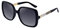 SQUAD Sonnenbrille Für Damen Quadratisch Größe Groß Fashion silberner Glitzer 100% uv400-schutz