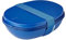 Mepal - Fiambrera Ellipse Duo - Lonchera & Adultos y Ensaladera & Llevar - Práctica Lunch Box & Almuerzo Saludable - Ideal & Sándwiches, Ensaladas y Sobras - 825 ml + 600 ml - Vivid blue