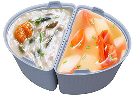 Slow Cooker Bags | 2 Stück Slow Cooker Einlagen für 6 Quart Runde Töpfe | Auslaufsicher & Spülmaschinenfest Topf-Kocheinlagen Einsätze für Küche und Esszimmer
